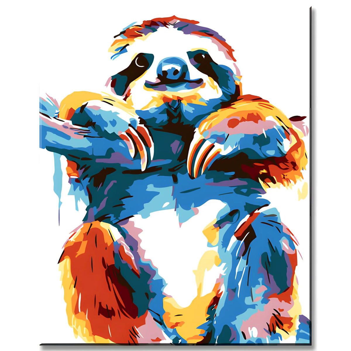 Paint by Numbers Sloth Art
