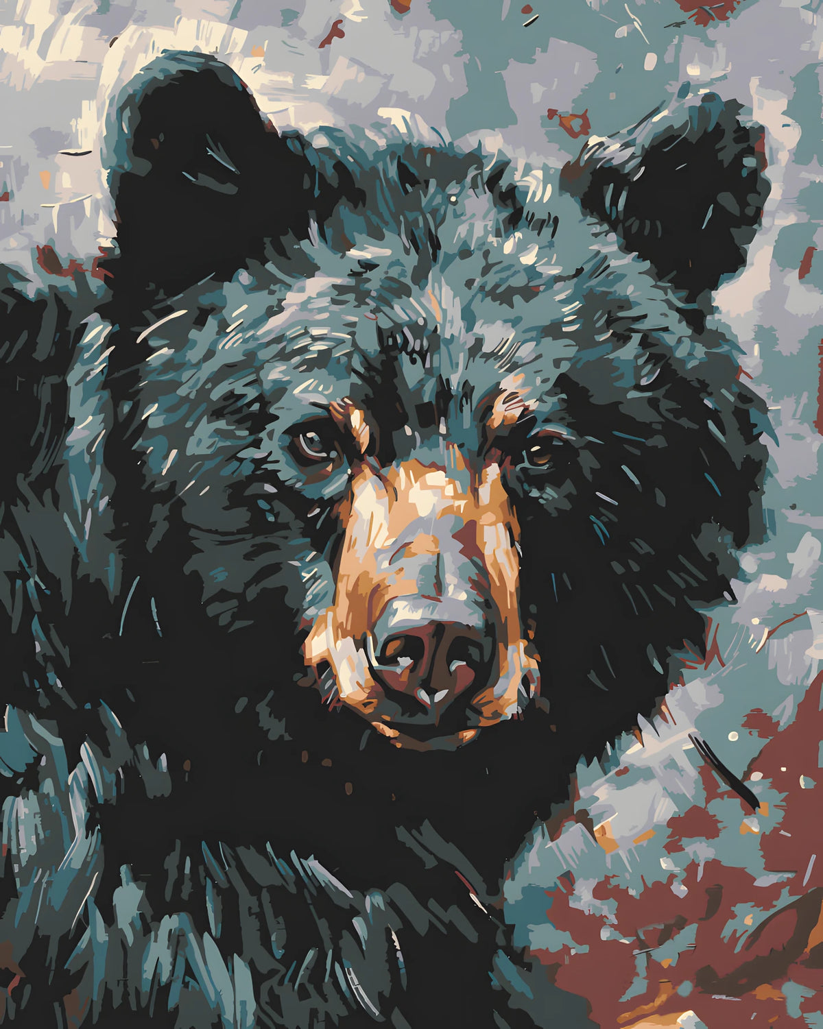 Painting by Numbers Black Bear i