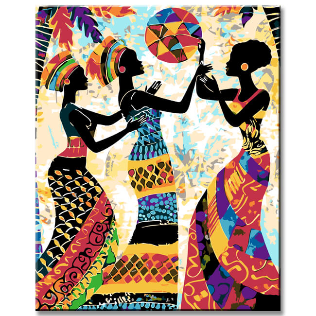 Afrikanische Kunst Bilderwand – Farbenfrohe und inspirierende Leinwandbilder, 4-part