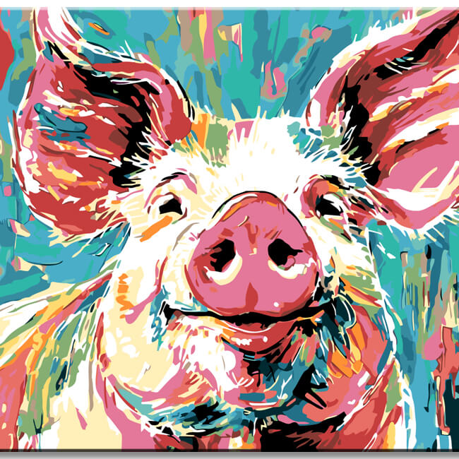 Paint by Numbers Pigs Art