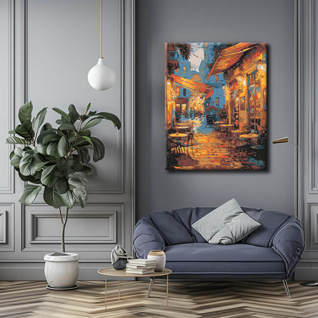 Painting by Numbers Cafe in Arles van Gogh