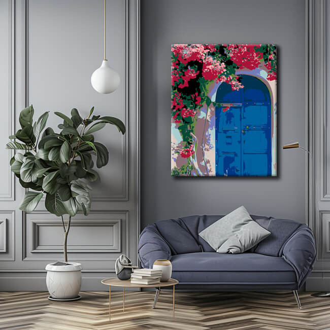 Painting by numbers Greece Santorini