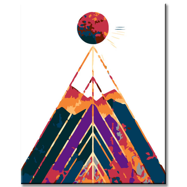 Painting by Numbers Art Tipi Mountain II