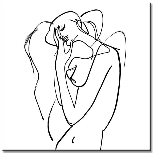 Painting by Numbers Minimalism Line Art Woman III