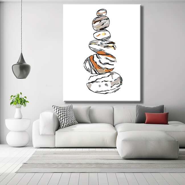 Paint by Numbers Stacked Stones