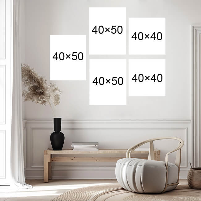 Exklusive Pop-Art Tierporträts – Bunte und Ausdrucksstarke Gallery wall art, 5 parts