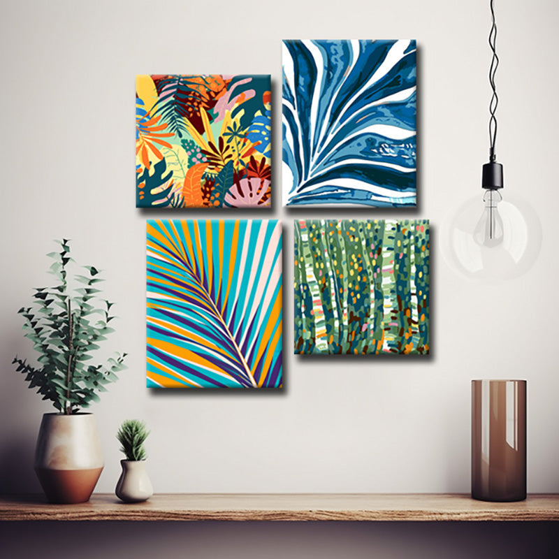 Beautiful Tropical Motive on a Leinwand – Einzigartige Galeriewandkunst, 4-part
