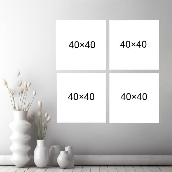 Folk Art on Picture Wall Stylish and Traditional Canvas Pictures for Your Wall Decoration 4-Panel