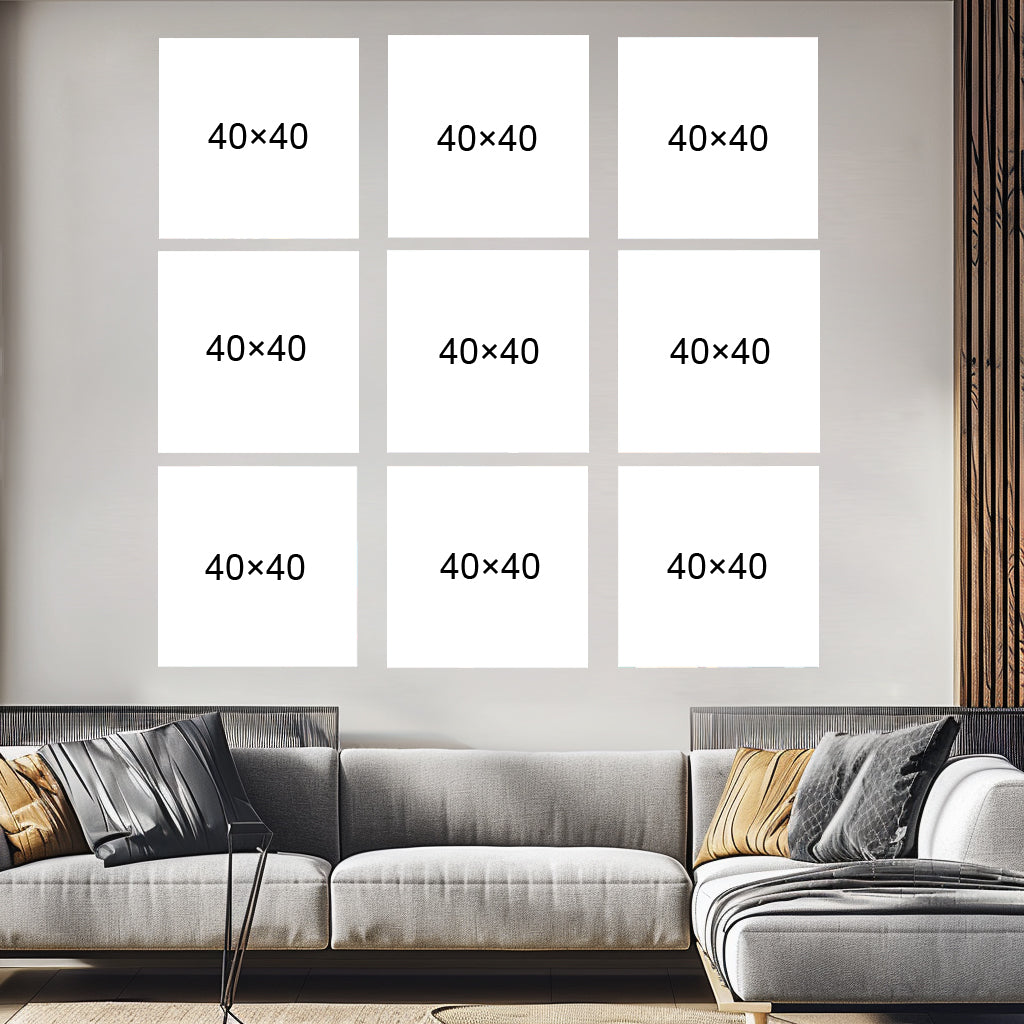 Cubist Artwork on a Galerieleinwand – Stilvolle und Einzigartige Wandbilder, 9 parts