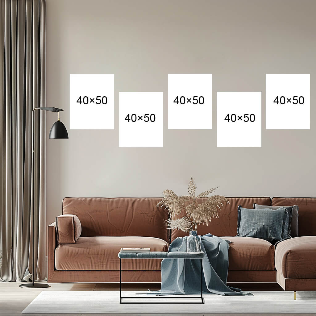 Cubist Portraits As A Gallery Wall Abstract and Colorful Canvas Pictures 5-Panel