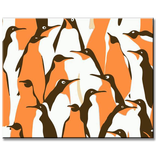 Penguin Parade - Painting by Numbers