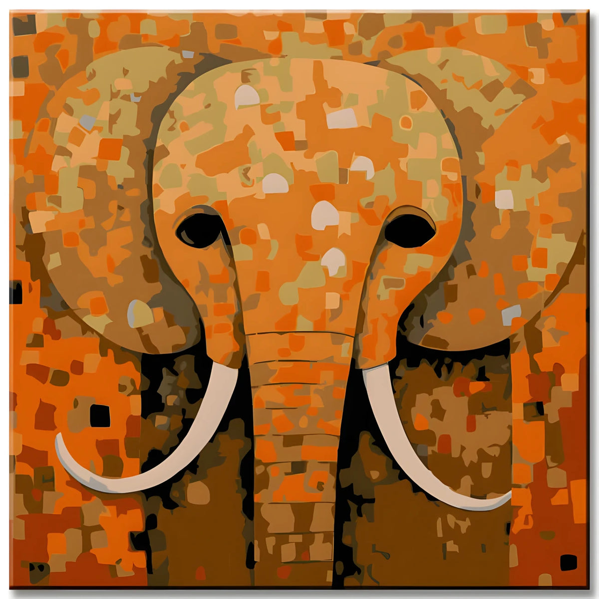 Emblem Elephant Face Painting by Numbers