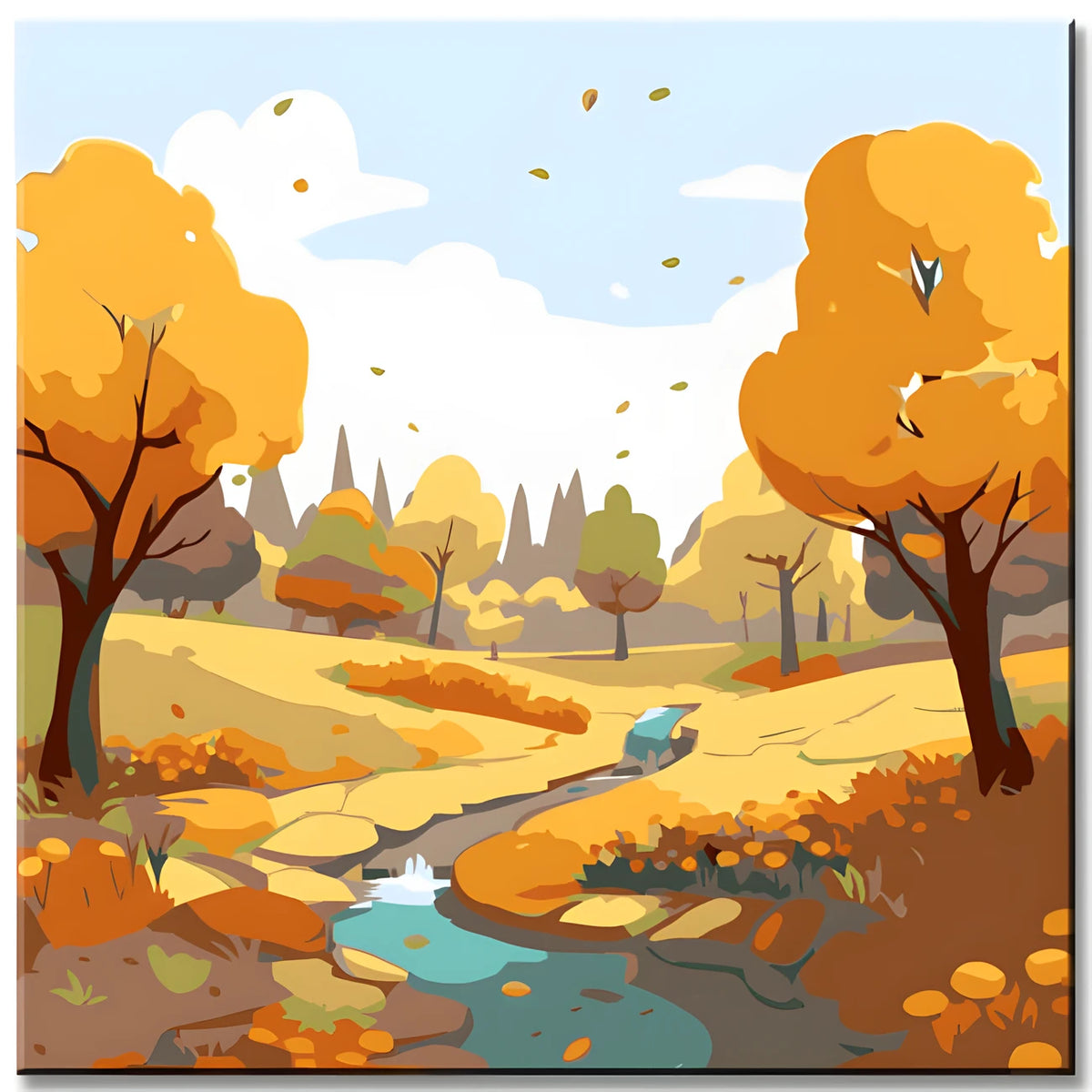 Autumn Garden Painting by Numbers
