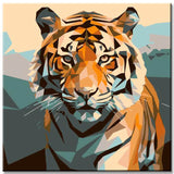 Tiger Art - Painting by Numbers