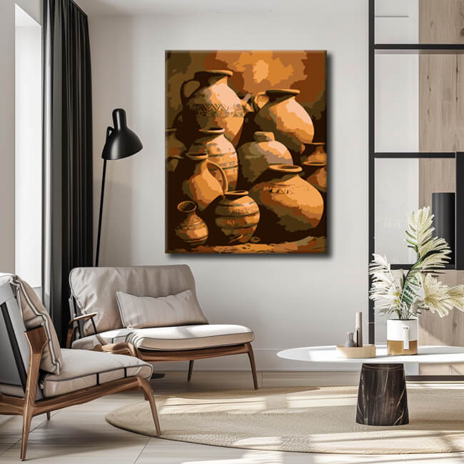 Paint by numbers pottery