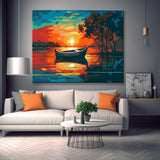 Lonely Boat - Painting by Numbers