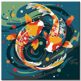 Koi fish - painting by numbers