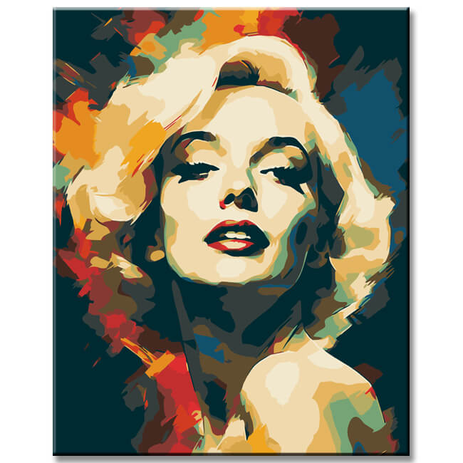 Marilyn Monroe portrait painting by numbers