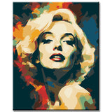 Marilyn Monroe portrait painting by numbers