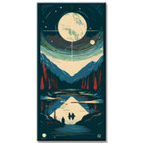 Moonlit Night At The Mountain Lake Painting by Numbers