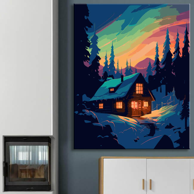 Painting by Numbers: Cozy Cabin