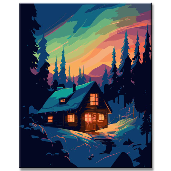 Painting by Numbers: Cozy Cabin