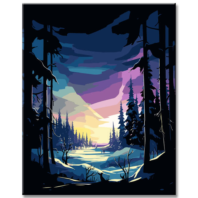 Painting by Numbers: Magical Northern Lights