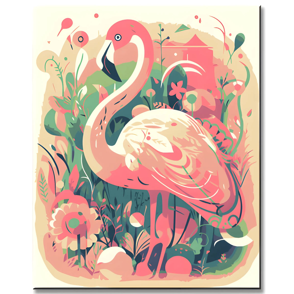 Paint by Numbers Flamingo Painting