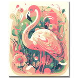 Paint by Numbers Flamingo Painting