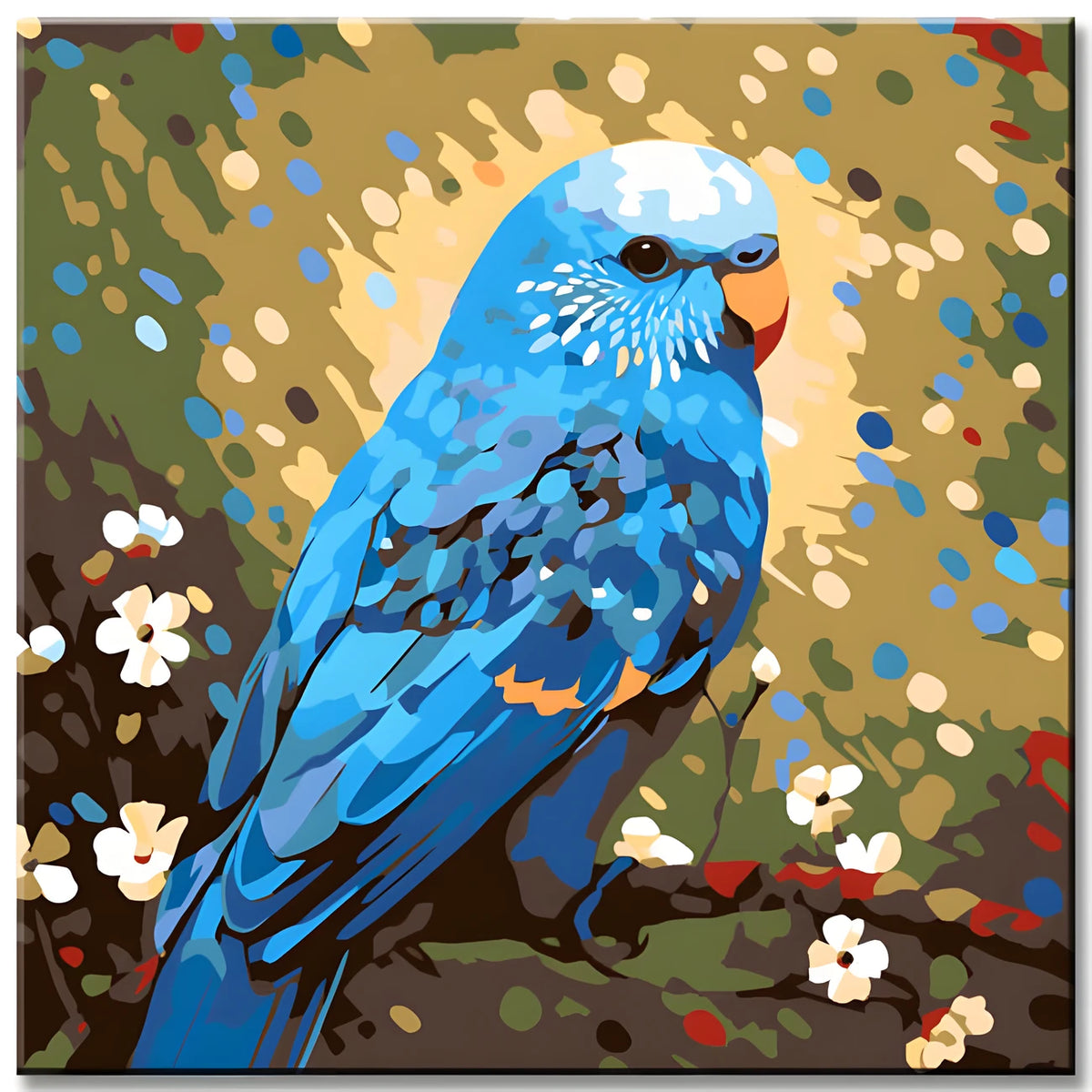 Watercolor Bird Paint by Numbers