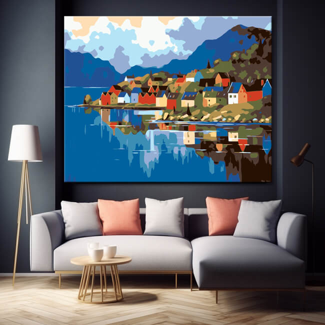 Norway Landscape - Painting by Numbers
