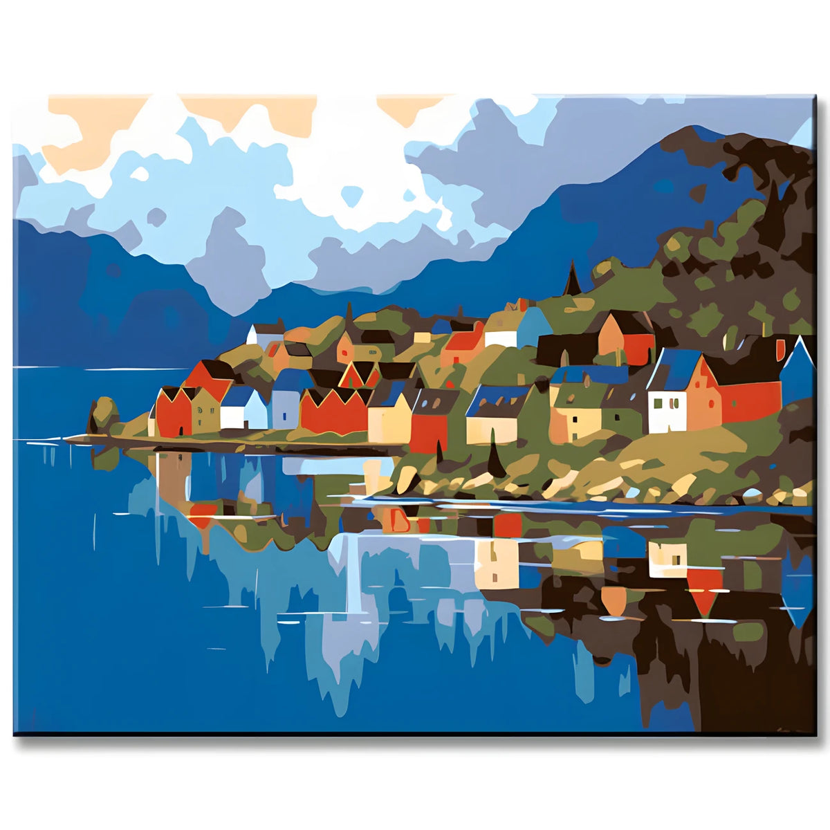 Norway Landscape Painting by Numbers