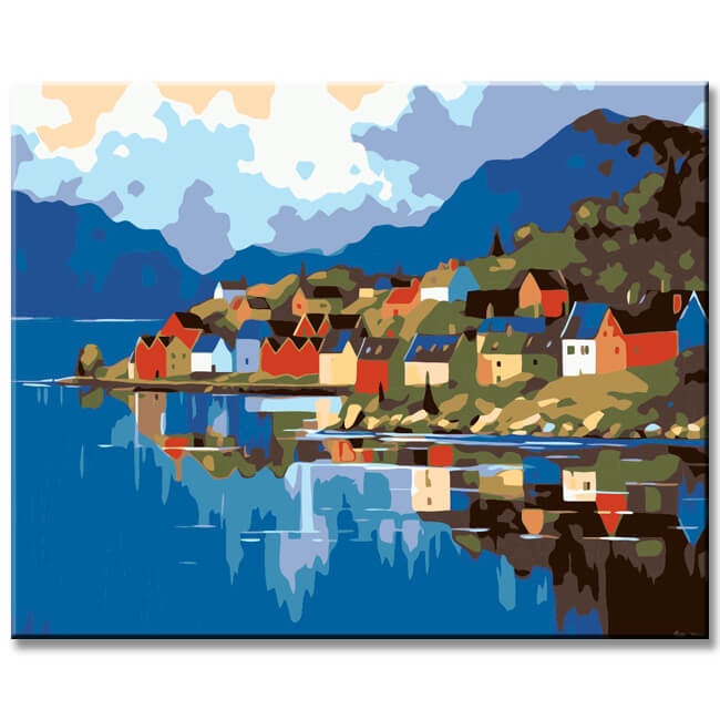 Norway Landscape - Painting by Numbers