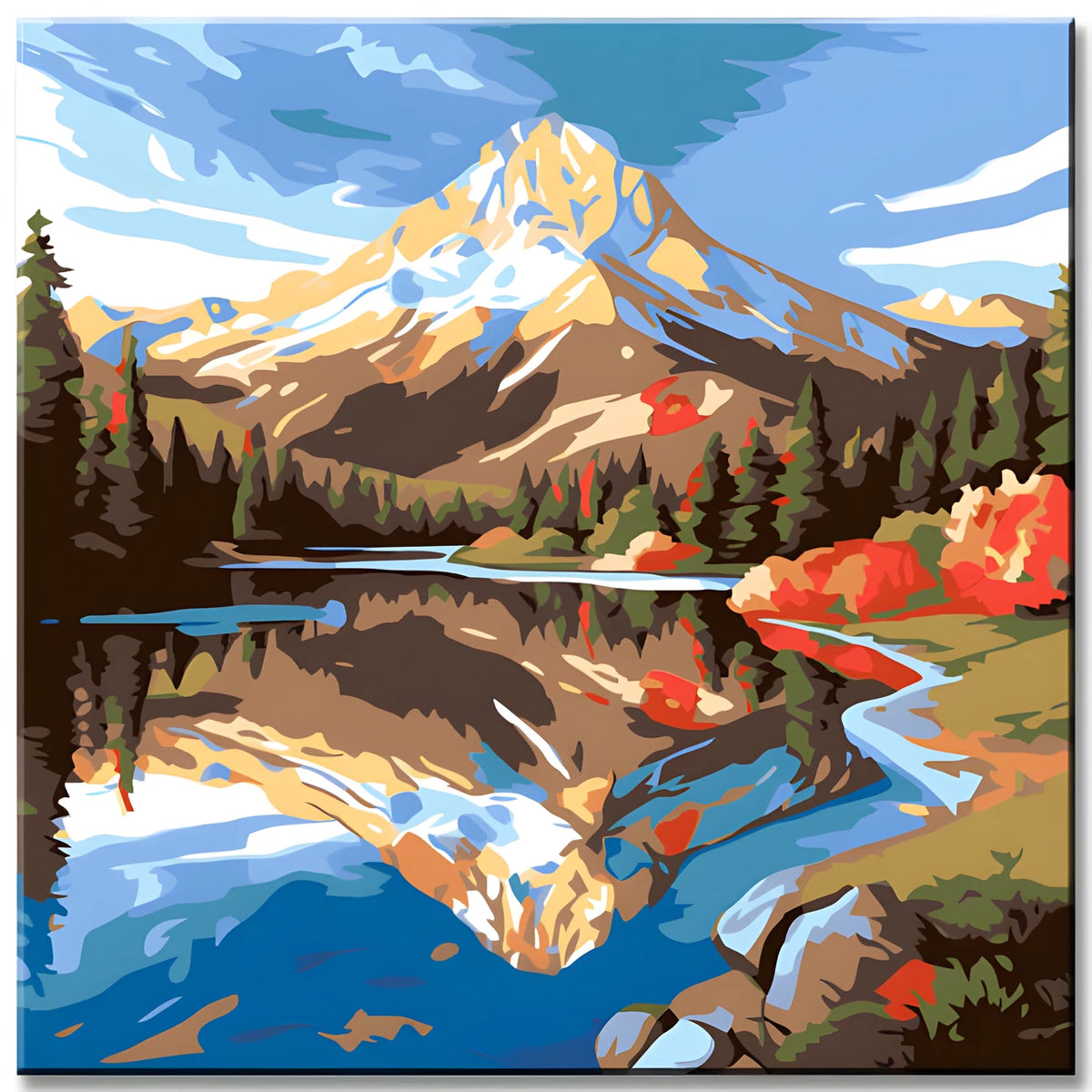 Alpine Lake - Paint by Numbers