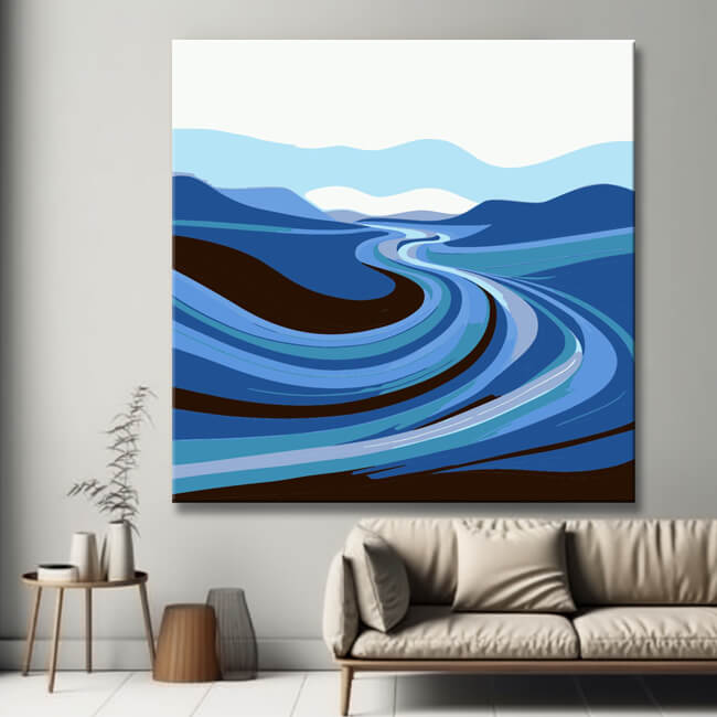 Minimalist landscape - painting by numbers