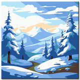 Snow Peaks - Painting by Numbers