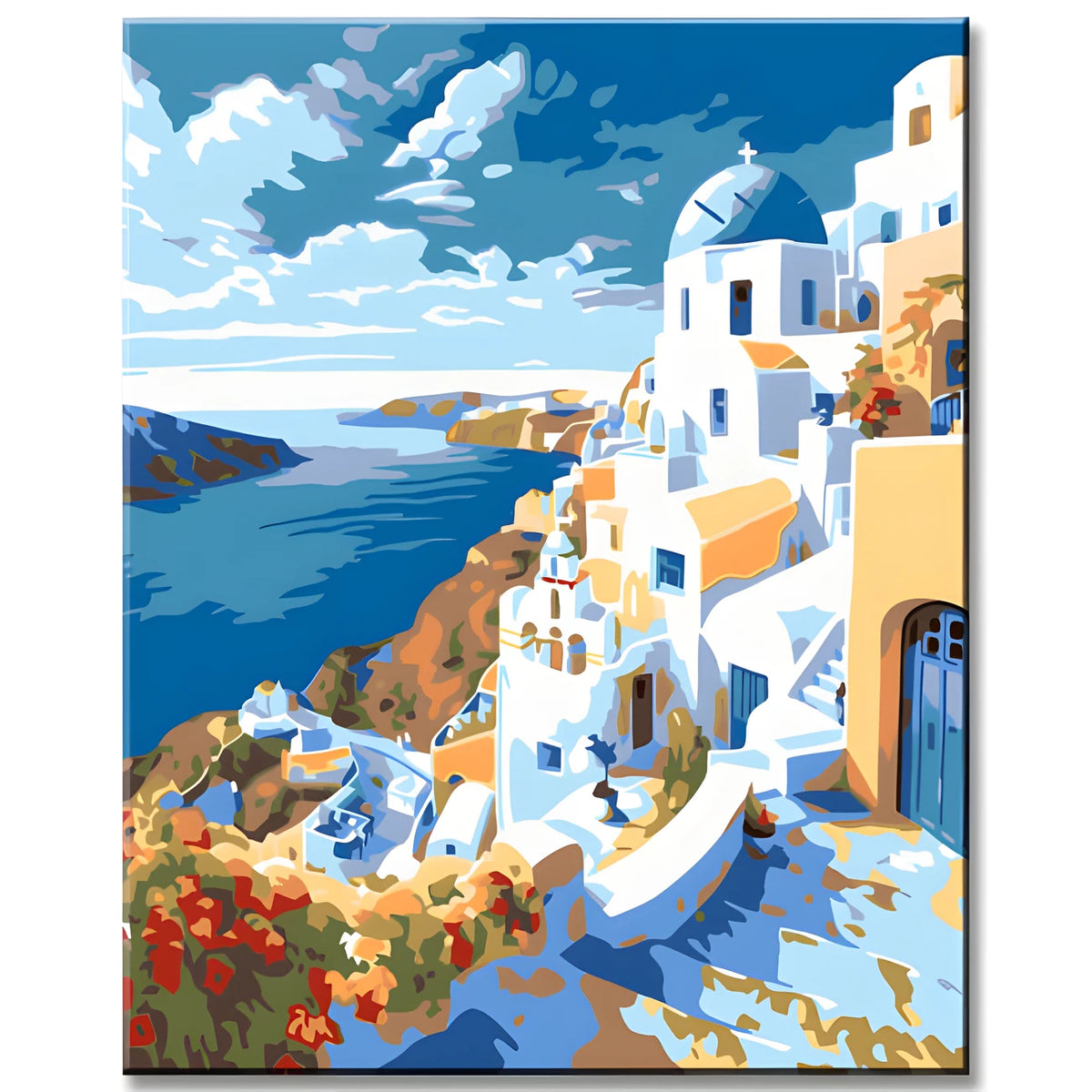 Santorini Village Greece - Paint by Numbers