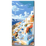 Santorini View of the Sea - Paint by Numbers