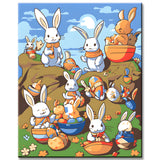 Easter Bunny Joy Painting by Numbers