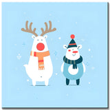Paint by Numbers Children's Motif Elk and Snowman