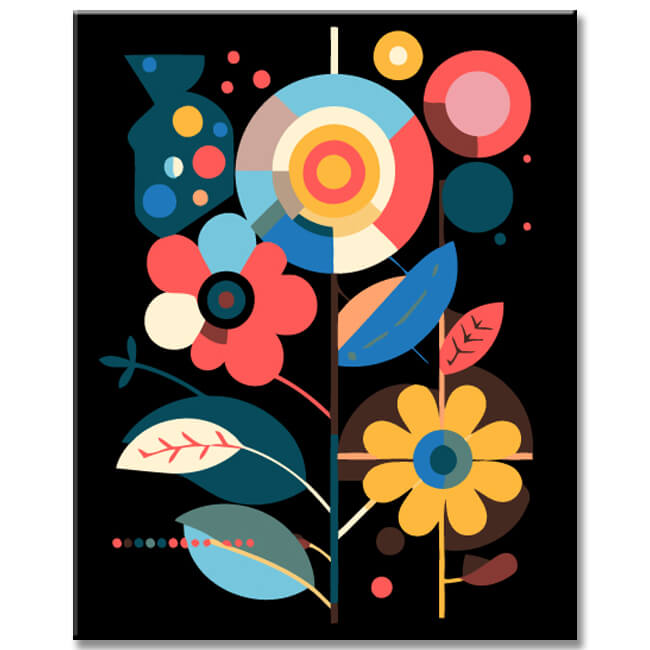Painting by Numbers Colorful Flowers