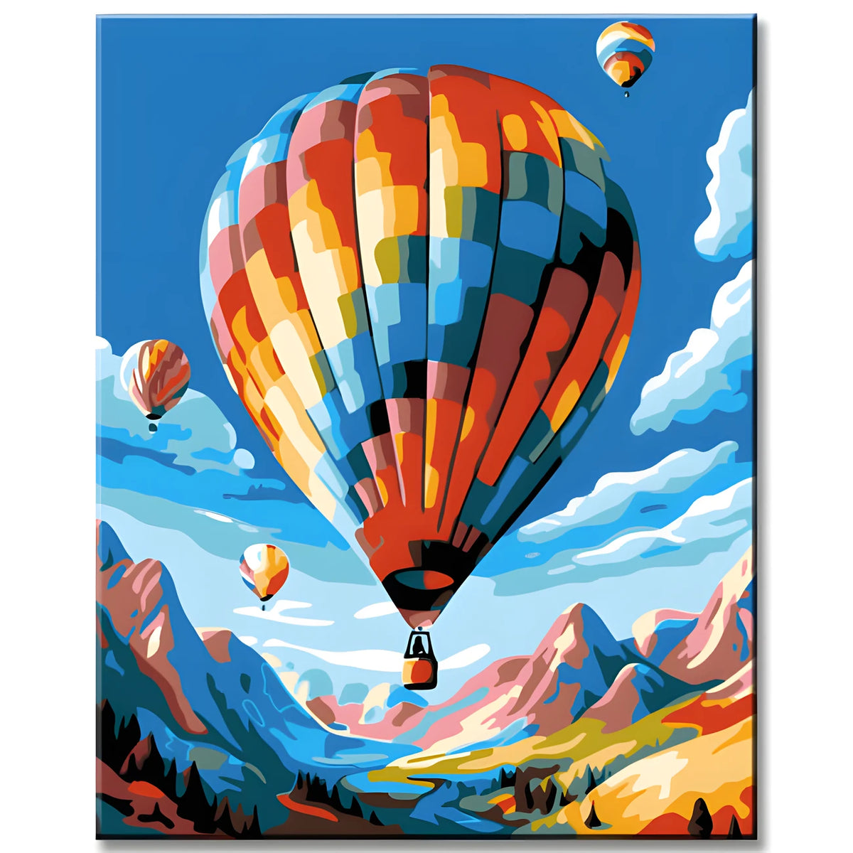Paint by Numbers Balloon in The Alps