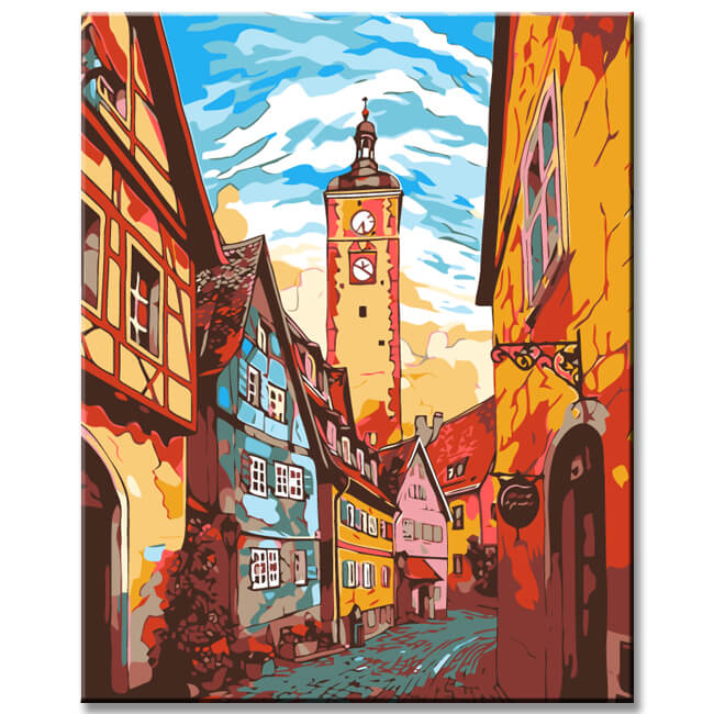 Painting by numbers German Old Town