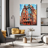 Painting by numbers German old town buildings