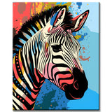 Paint by Numbers Zebra Illustration