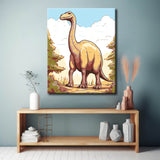 Paint by Numbers Dino Illustration