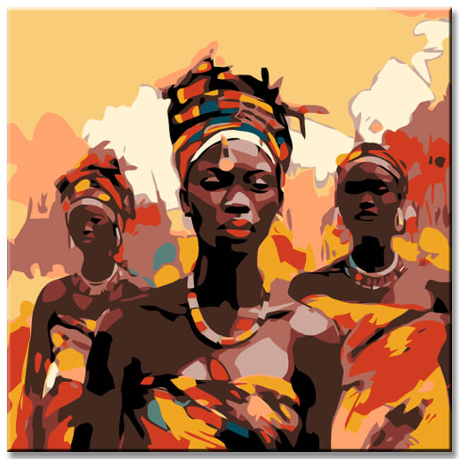 Afrikanische Kunst Bilderwand – Farbenfrohe und inspirierende Leinwandbilder, 4-part