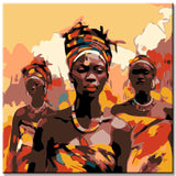 Afrikanische Kunst Bilderwand – Farbenfrohe und inspirierende Leinwandbilder, 4-part
