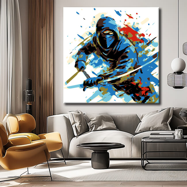 Paint by Numbers Ninja Art