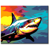 Painting by Numbers Colored Shark
